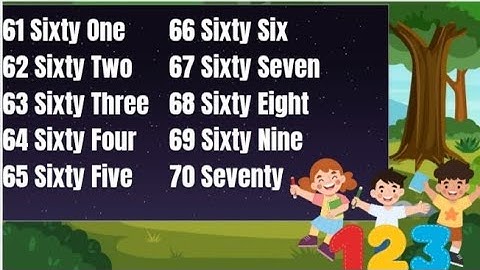 Discover Numbers name with spell 61-70: Fun Learning for Kids