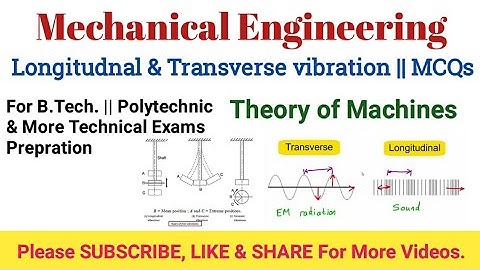 MCQs || Longitudinal & Transverse Vibrations || Theory of Machines || Mechanical Engineering || MCQ