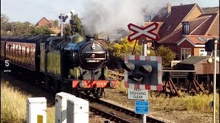 (Steam Train) N2 1744 Passes Sheringham West LC (01/09/2017)