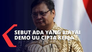 Airlangga Sebut Ada Sponsor di Demo Penolakan UU Cipta Kerja