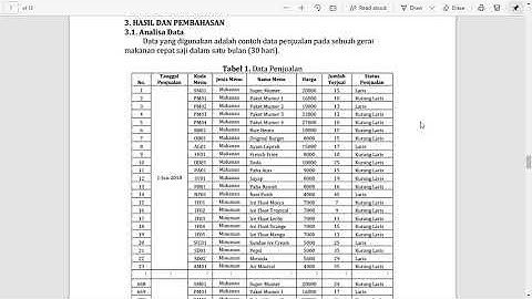 Part 5 METODE DECISION TREE ALGORITMA C45 DALAM MENGKLASIFIKASI DATA PENJUALAN BISNIS GERAI MAKANAN