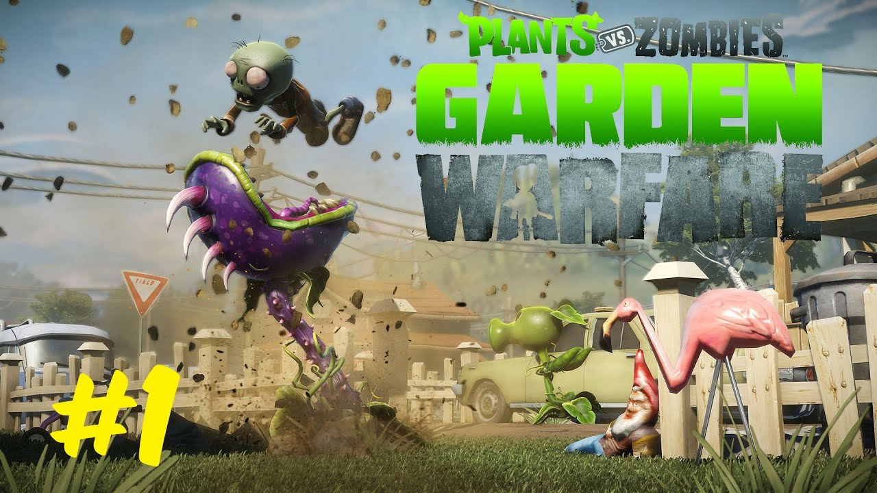 Plants Vs Zombies Garden Warfare Multiplayer #1 Defending the park ...