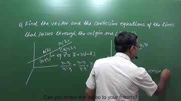 Class 12 Maths 3D Geometry Chapter 11  NCERT Exercise 11.2 Q8 R B Classes