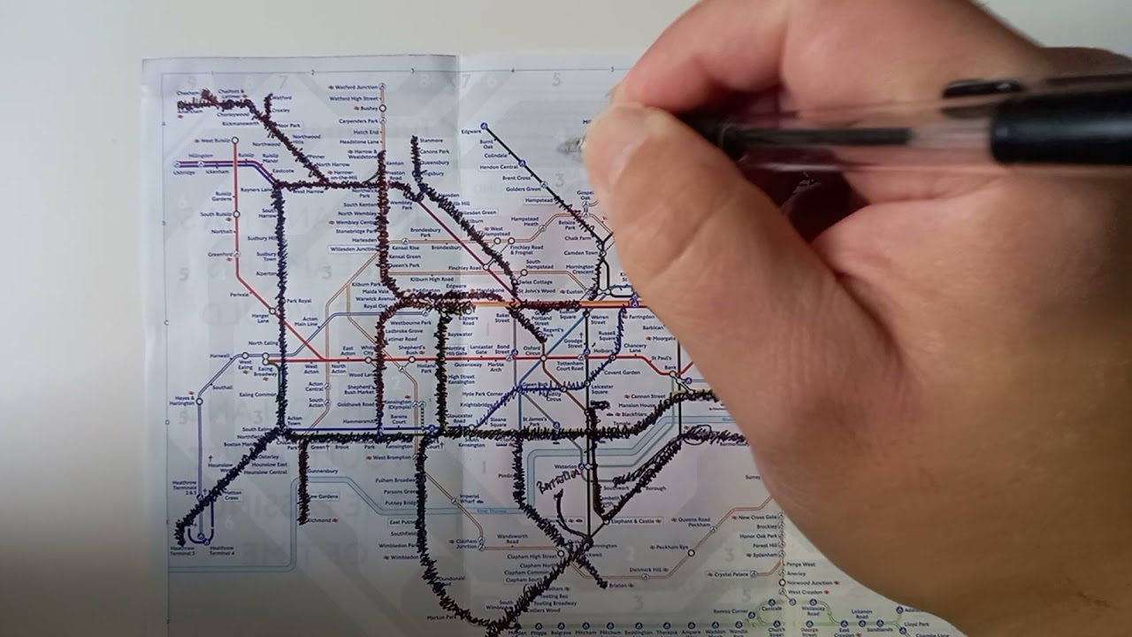 Tube Challenge route taken 09/10/2021