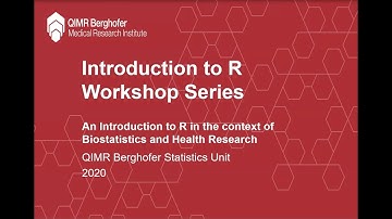 Introduction to R Workshop Series: Video 13 - Tidyverse Verbs of Data Wrangling
