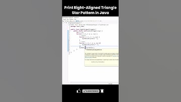 Print Right-Aligned Triangle Star Pattern in Java | Java Pattern Program for Beginners