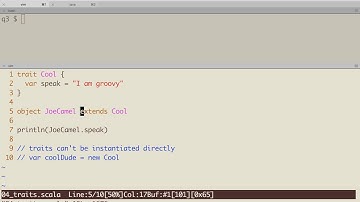 Scala singleton objects, the apply method, and traits