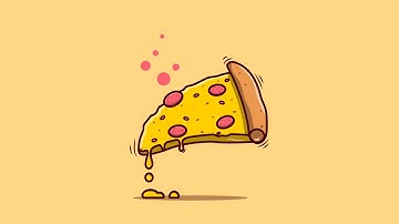 Flat Pizza slice illustration | Pizza slice Flat Art | Pizza slice Drawing in illustrator | Flat GFX