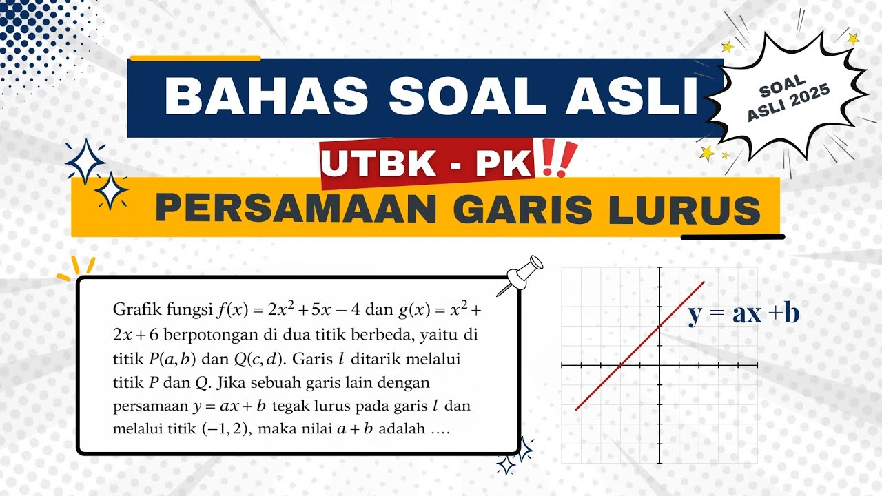 MATERI + SOAL Persamaan Garis Lurus - Pengetahuan Kuantitatif UTBK 2026