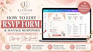 How to Edit RSVP Form & Manage Responses in Canva Website | Step-by-Step Tutorial