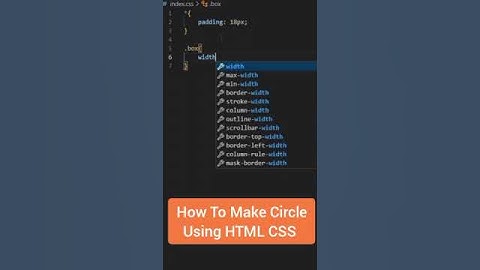 How To Make Circle Using HTML CSS #shorts #css #html #circle #cssshorts #coding #youtubeshorts