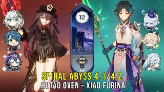 C1 Hutao Oven and C0 Xiao Furina - Genshin Impact Abyss 4.1 - Floor 12 9 Stars