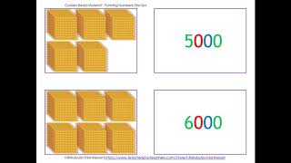 Golden Bead Material Place Value FORMING NUMBERS  Montessori Math Task Cards