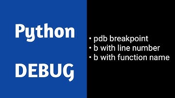 Python Debug Using PDB | Breakpoint