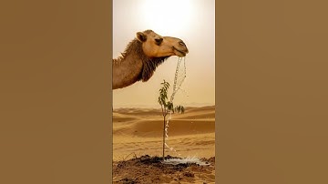 The Camel Tried to Save One Mango Tree… But No One Hit Like! 😂#ai #camel #save #mango #tree #water
