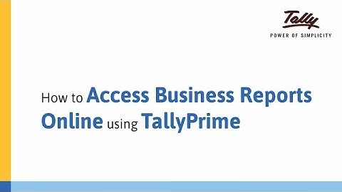 How to Access Business Reports Online using TallyPrime |Tally Learning Hub #BusinessReports