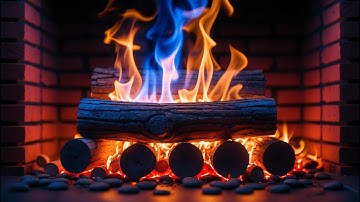 Cozy Night & Ember Peace – 12H Blue-Orange Fireplace with Soft Crackles and Calming Light