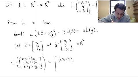 Proving a Transformation is Linear - Linear Algebra