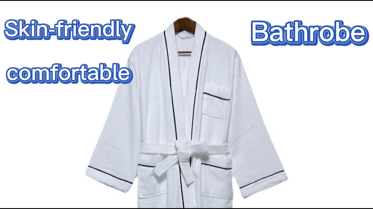 Four seasons bathrobe absorbent quick drying cotton robe - YouTube