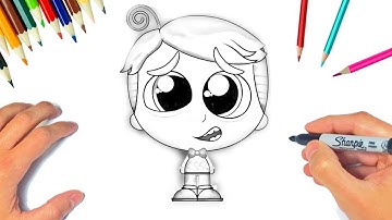 How to  DRAW FEAR Inside Out 2 | EASY Drawing | Step by Step| For KIDS | KAWAII