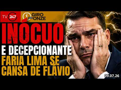 Giro das Onze | Inócuo e decepcionante: Faria Lima se cansa de Flávio Bolsonaro