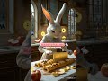 Rabbit Making Austrian Apfelstrudel Rabbit Mouse Rabbit Making Austrian Apfelstrudel Rabbit Mouse