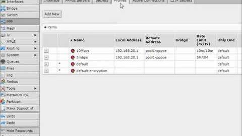 Disable or Remove Secrets and Profiles in MikroTik PPPoE
