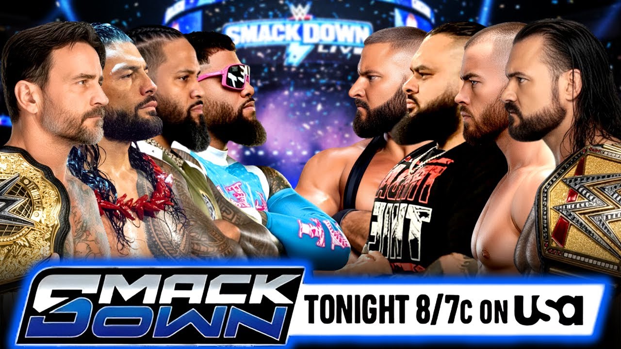 Команда Романа Рейнса и Си Эм Панка против Дрю Макинтайра и Вижена - WWE SMACKDOWN 11 января 2026 г.