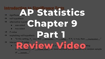 AP Statistics Chapter 9 Review (Part 1)