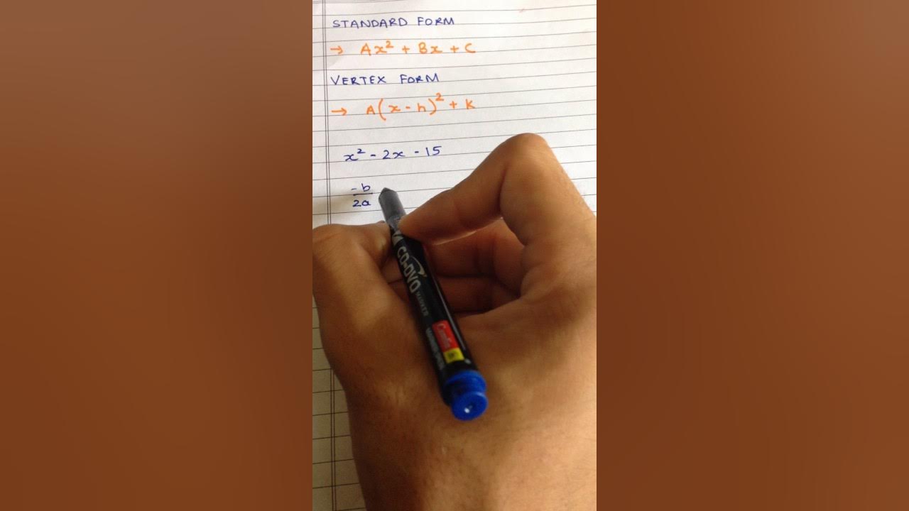 How to convert Standard Form to Vertex Form EASY WAY YouTube