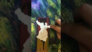 Crayon drawing|Lying in the black forest reading a book|