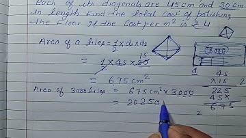 Class 8 - Exercise 11.2  - Q 7 | The floor of a building consists of 3000 tiles which