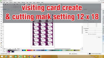 How to make a Visiting card & cutting mark setting 12 x 18 sheet for digital print out \ coreldraw