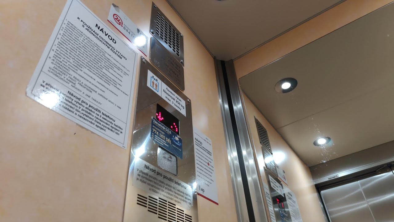 2x 2009 and 1x 2010 Výtahy Jihlava traction elevators ride! (Voříškova 9-11-17-Brno,Czechia🇨🇿)