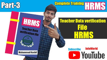 HRMS Teacher data verification file | Check list for HRMS [P-3]