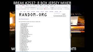 BREAK #2538: 8 BOX MIXER JERSEY DERLUXE BLACK DIAMOND CDD S1, SP AUTHENTIC, CLEAR CUT, PLATINUM