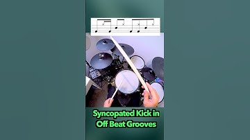 Syncopated Kick In Off Beat Grooves - DRUM LESSON #drums #drumlesson #drummer #musiclesson