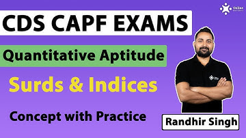 Short Tricks of Surds & Indices | Number System | CDS CAPF | Randhir Singh | Online Benchers