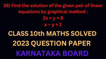 find the solution of the given pair of linear equations by graphical method 2x+y=8 x-y=1