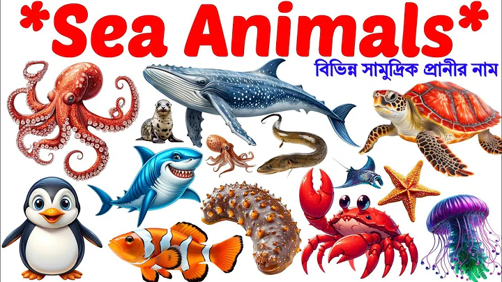 Sea Animals Name🐠🦈 | 20 Sea Animals for Kids | Sea Animals in English with Pictures | Animals Name thumbnail