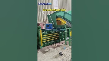 Horizontal baler for domestic waste #wastesolutions #recyling#wastemanagement#DANUBE
