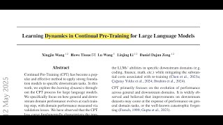 Learning Dynamics in Continual Pre-Training for Large Language Models