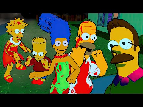 Видео: Ned Flanders KILLS The Simpsons - ФЛАНДЕРС МАНЬЯК - Игра - Прохождение