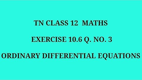 TN 12th maths chapter 10  exercise 10.6 question number 3