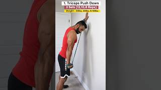 🔥Triceps Workout with Resistance Band (No Attachment) #shorts #resistanceband #triceps