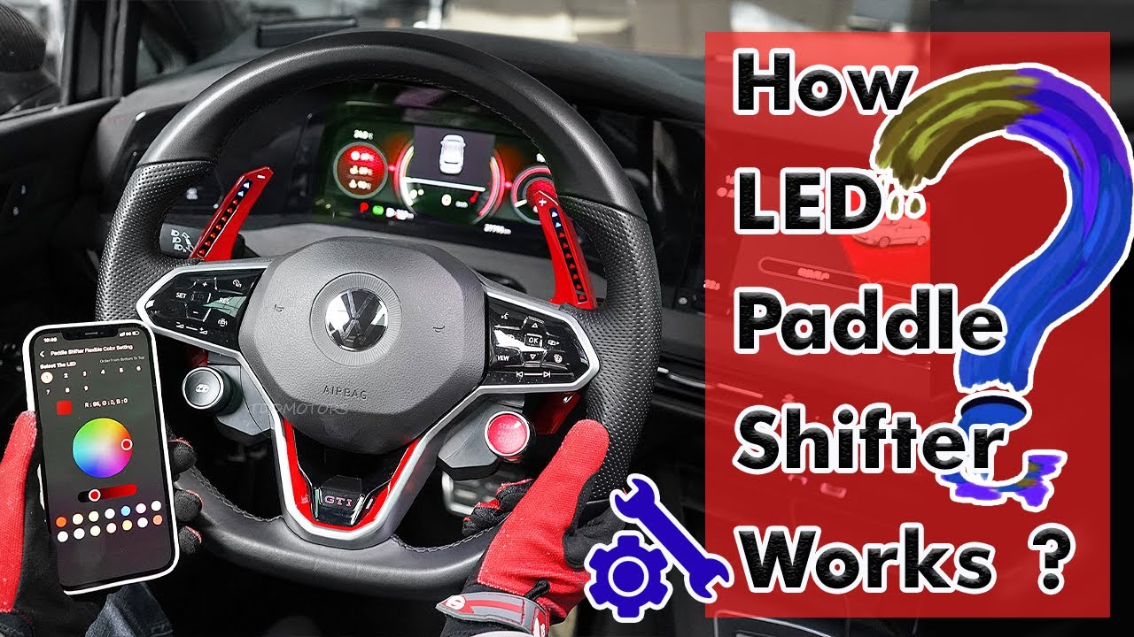 How LED Paddle Shifters Work on VW Golf GTI MK8 Steering Wheel?TDD Motors  (NEW) 