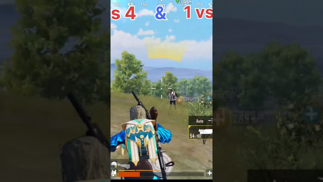 1 vs 4 pubg mobile  🥷🤺 