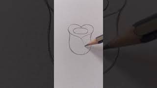 “Easy Rose 🌹 Sketching ✍️ | Simple Flower Drawing Tutorial”#shorts #subscribers #youtube #art