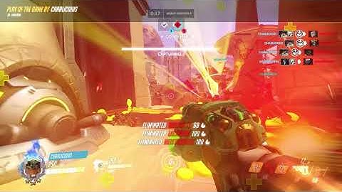 Quadruple kills straight Ulti lava Pro level POG Temple of anubis Torbjörn - Overwatch