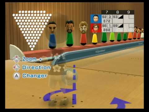 wii sports resort bowling player